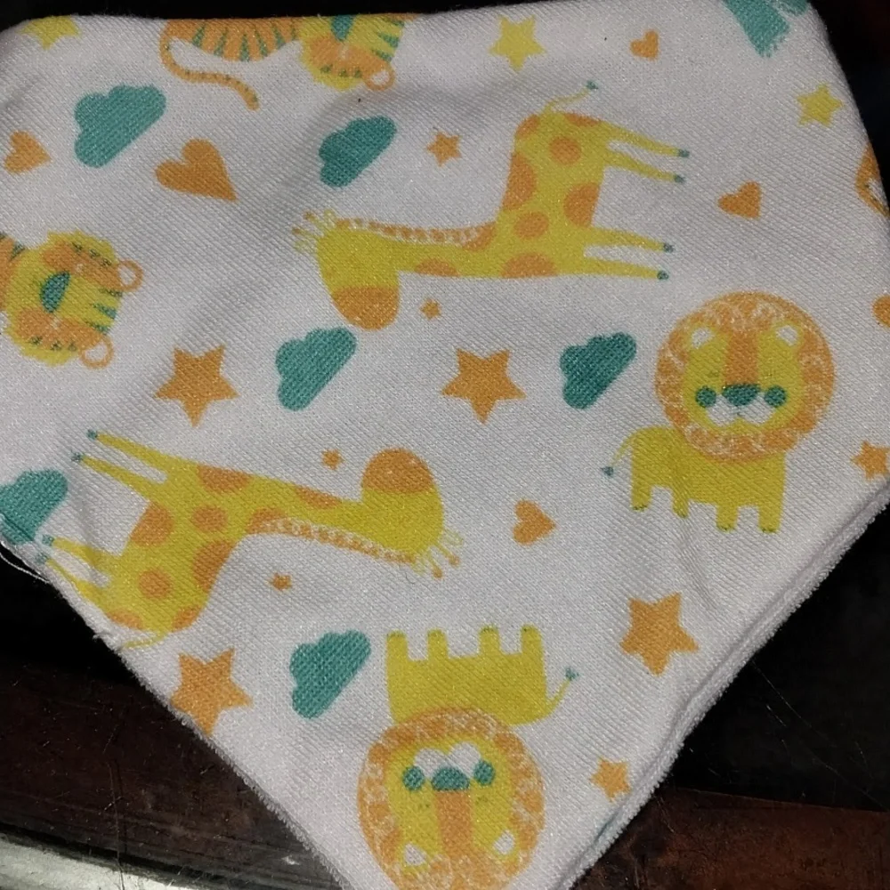 Baby king baby bib White and Yellow